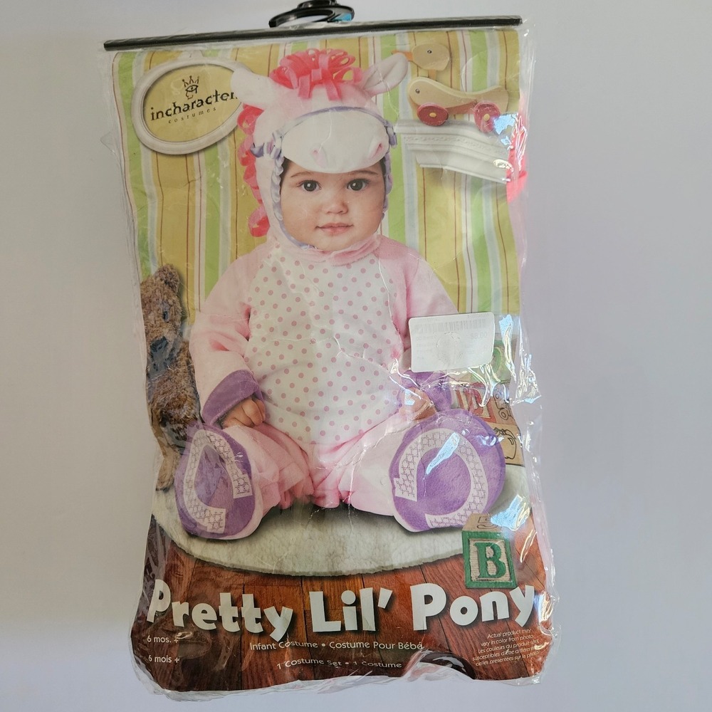 InCharacter Pretty Lil Pony Infant Costume Pink Polka Dot 6 Months+ New